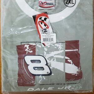 NEW Chase Authentics Dale Earnhardt Jr. 8 Nascar Grey White Spinout T-SHIRT 2XL